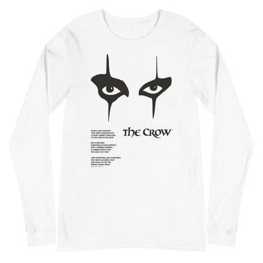 The Crow Thousand Yard Stare Mens Long Sleeve Shirt White