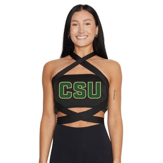Colorado State Black Multi Way Womens Bandeau Top Officially Licensed