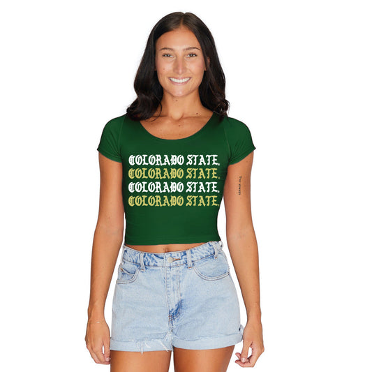 Colorado State Gothic Babydoll Womens Tee Shirt Officially Licensed