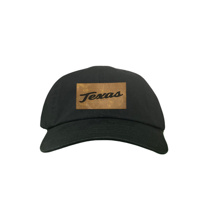 Texas Longhorns Texas Script Leather Rectangle / 238 / Hats / UT9287 / MM Hat