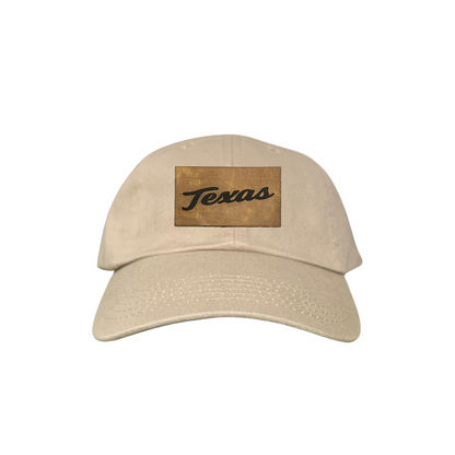 Texas Longhorns Texas Script Leather Rectangle / 238 / Hats / UT9287 / MM Hat