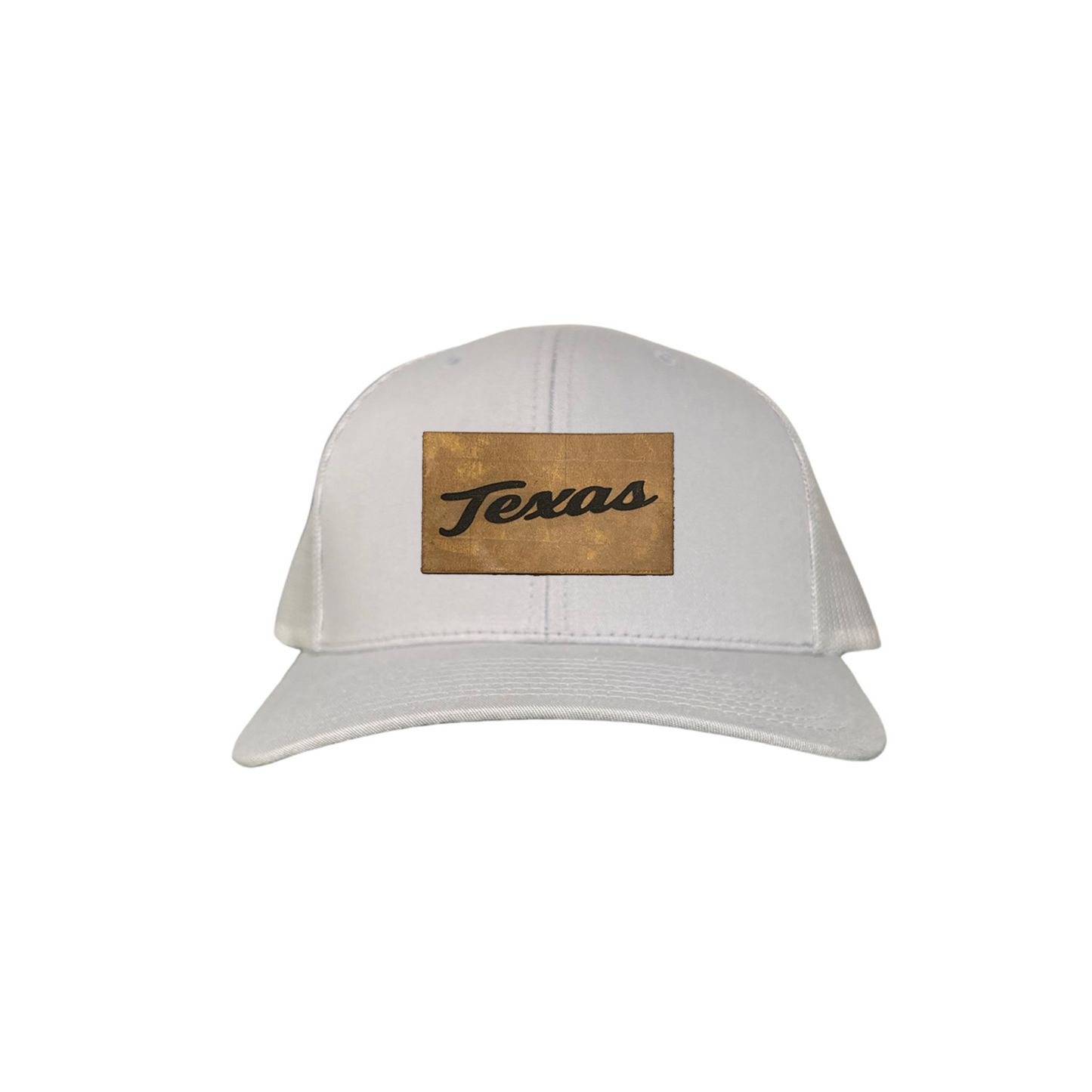 Texas Longhorns Texas Script Leather Rectangle / 238 / Hats / UT9287 / MM Hat