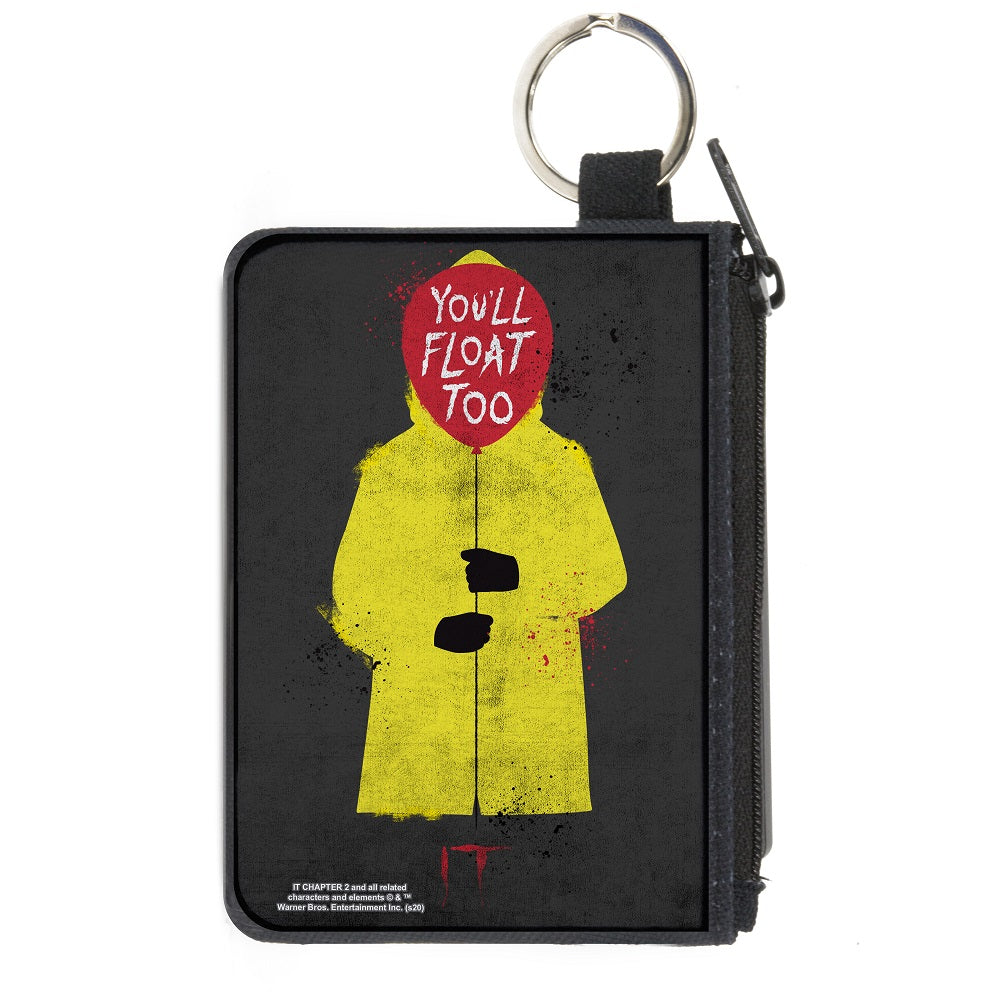 IT Georgie Raincoat Balloon You'll Float Too Canvas Zipper Wallet
