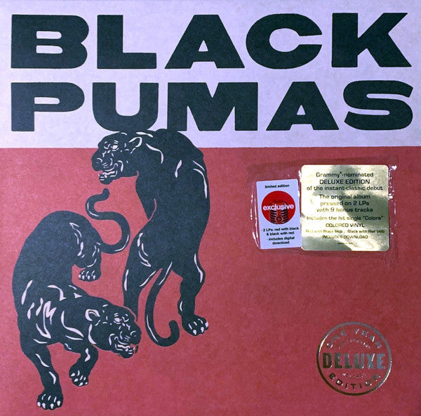 Black Pumas (Deluxe/Gold & Red/Black Marble Vinyl/2LP) Vinyl Record