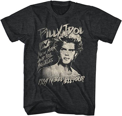 Billy Idol Mens T-shirt - Rebel Yell Tour 1984 Brand New