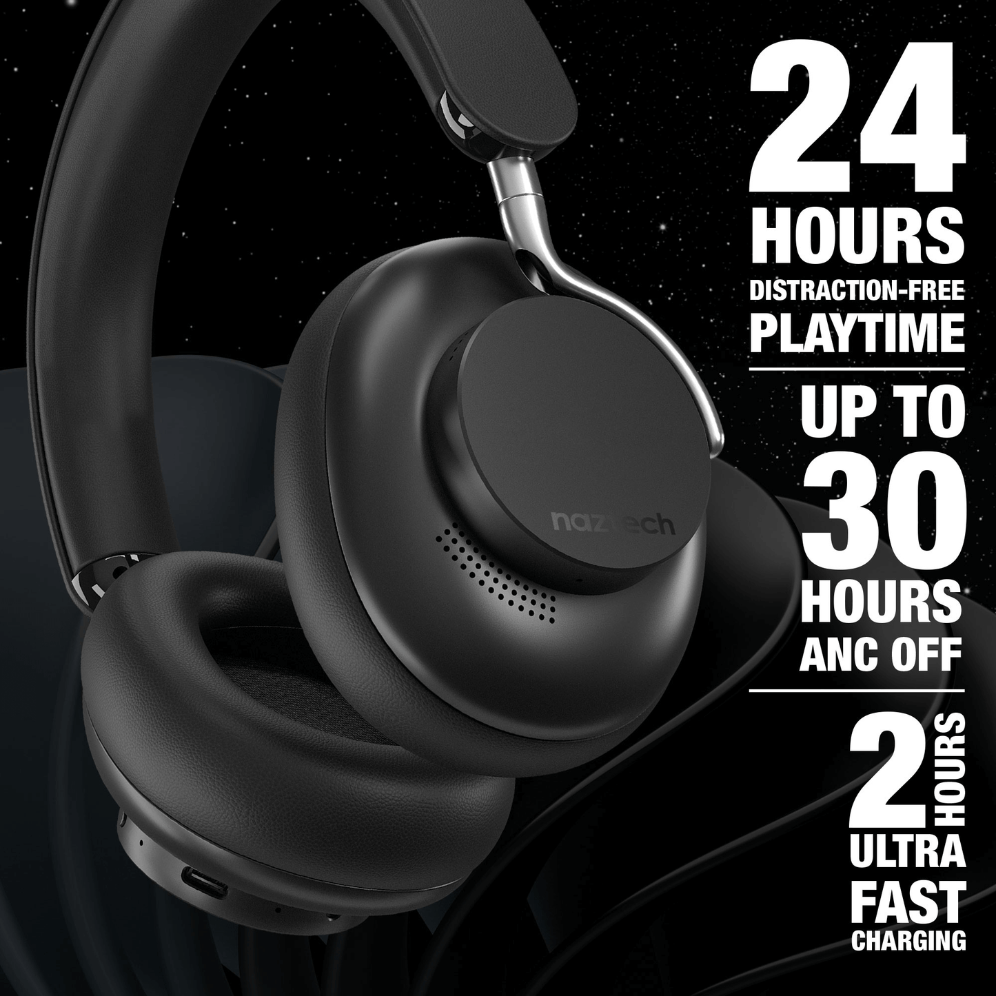 Naztech Aura 360 ANC Wireless Headphones
