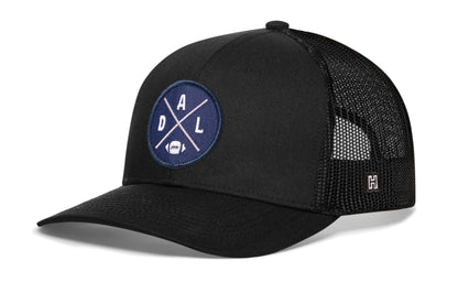 Dallas Trucker Hat  |  Gray-White DAL X Football Snapback