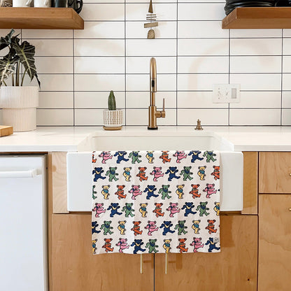 Dancing Bears Quick-Dry Kitchen Towel | Grateful Dead x Slowtide