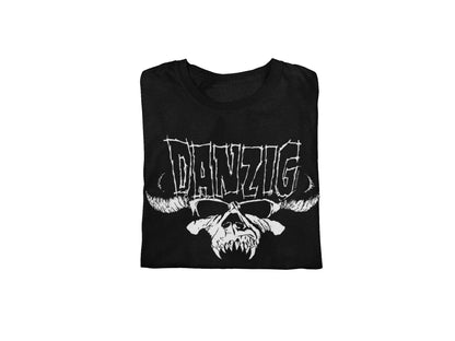 Danzig Logo Skull Jumbo Print Mens T Shirt Black