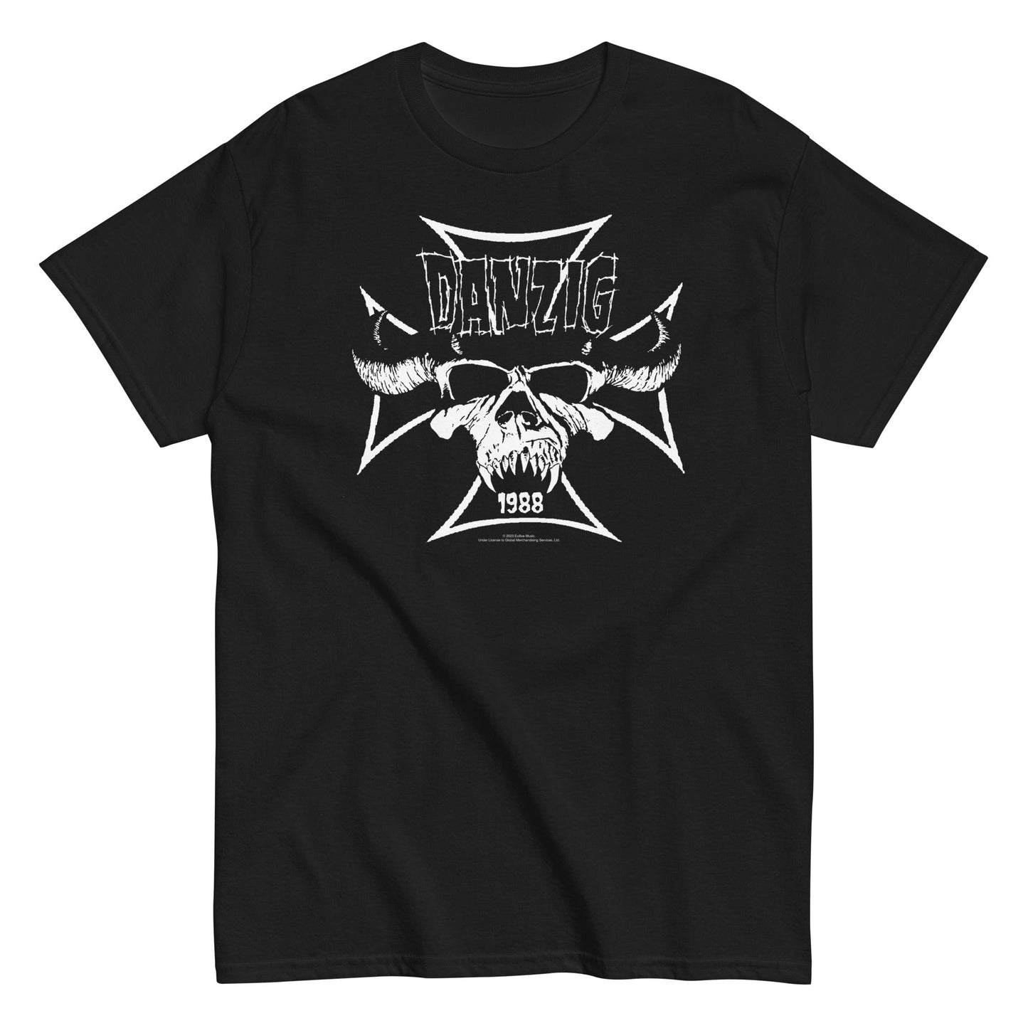 Danzig Steer Skull Mens T Shirt Black