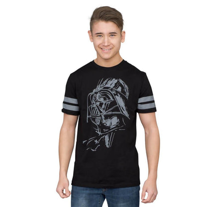 Darth Vader Striped Sleeves T-Shirt