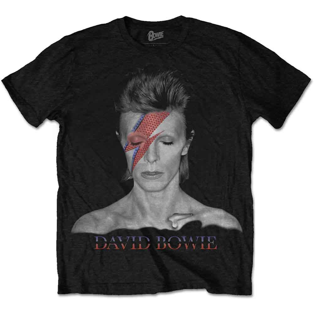 David Bowie Aladdin Sane T Shirt Black Officially Licensed