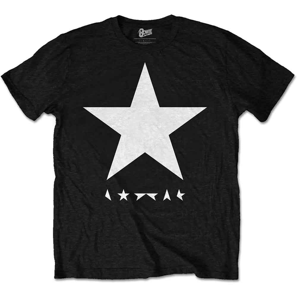 David Bowie Blackstar (White Star on Black) Mens T Shirt Officially Licensed