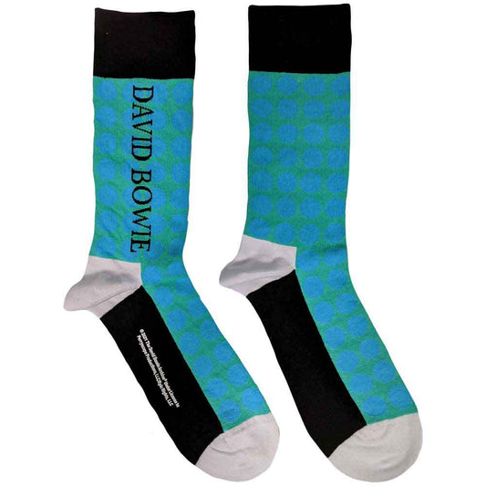 David Bowie Circles Pattern Socks Blue Officially Licensed