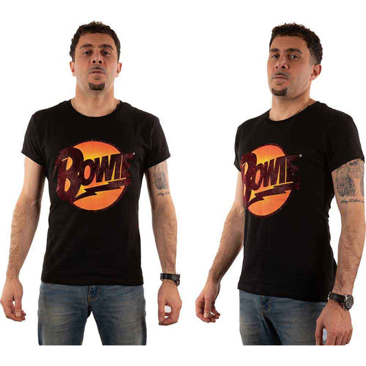 David Bowie Diamond Dogs Logo T Shirt Black Officially Licensed