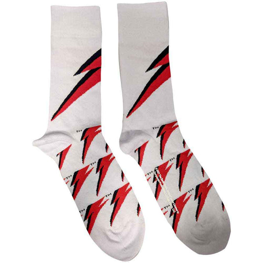 David Bowie Flash Socks White Officially Licensed