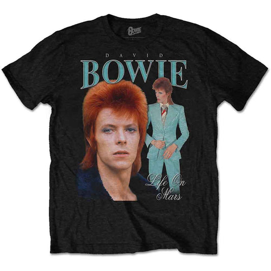 David Bowie Life on Mars Homage T Shirt Black Officially Licensed