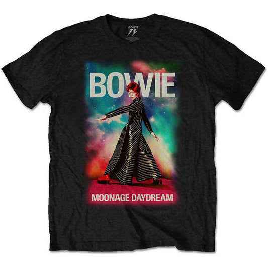 David Bowie Moonage 11 Fade T Shirt Black Officially Licensed
