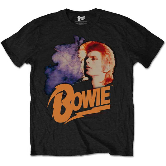 David Bowie Retro Bowie Mens T Shirt Black Officially Licensed
