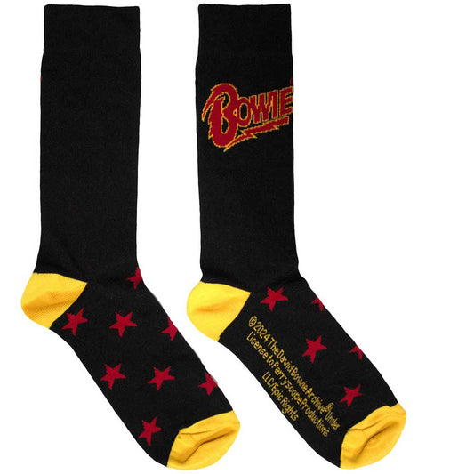 David Bowie Stars Socks Black Officially Licensed