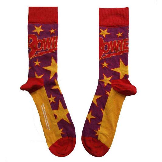 David Bowie Stars Infill Socks Purple Officially Licensed
