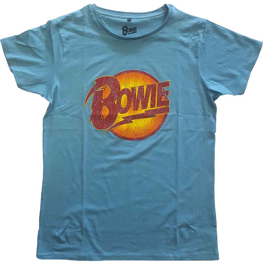 David Bowie Vintage Diamond Dogs Mens T Shirt Blue Officially Licensed