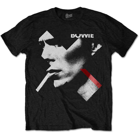 David Bowie X Smoke Red T Shirt Black Officially Licensed