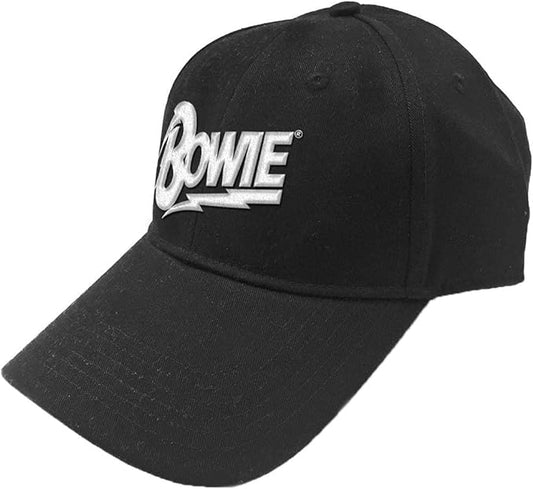 David Bowie Logo Cap Velcro Officially Licensed Hat Black