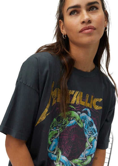 Metallica The Struggle Within Band Womens Tee Shirt Black