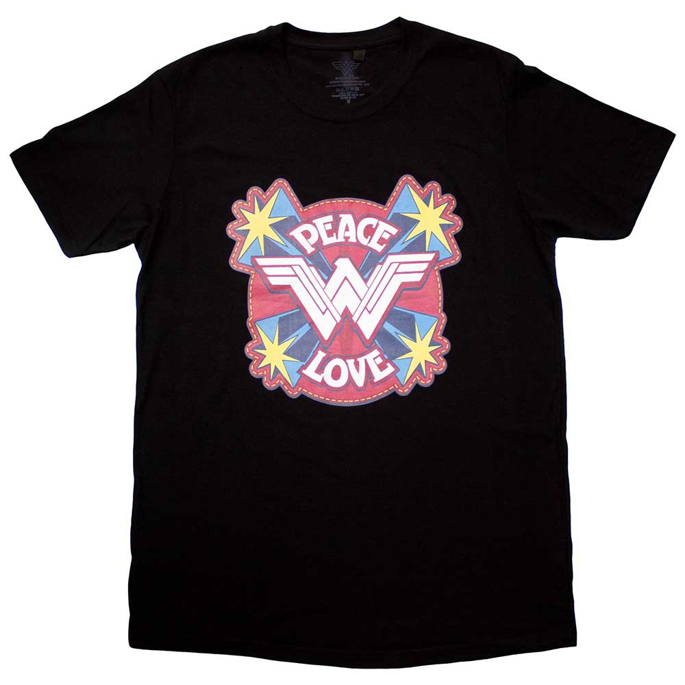 DC Comics Wonder Woman Peace & Love [T-Shirt] Officially Licensed