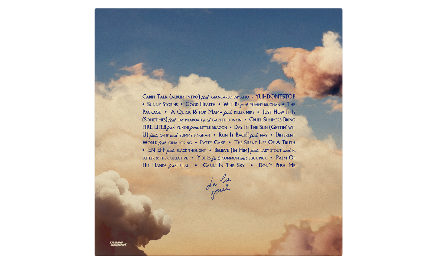 De La Soul - Cabin In The Sky (Alternate Cover) [Opaque Sky Blue Vinyl]  Vinyl Record