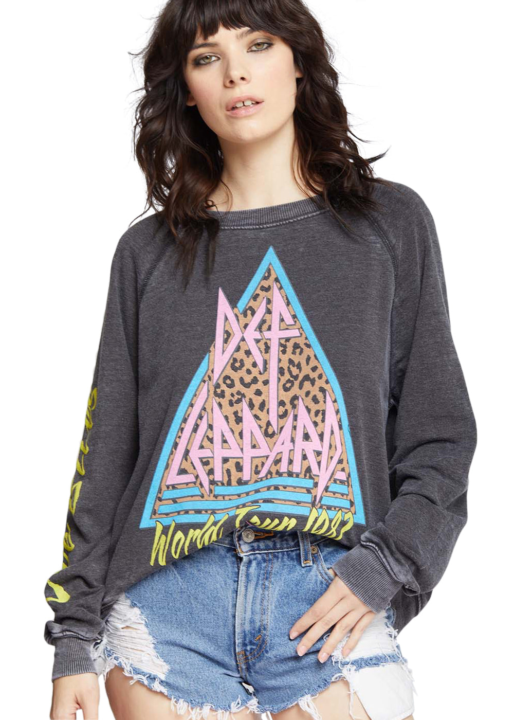 Def Leppard World Tour 1987 Band Womens Sweatshirt by Recycled Karma