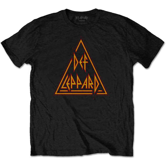Def Leppard Classic Triangle Mens T Shirt Black Officially Licensed