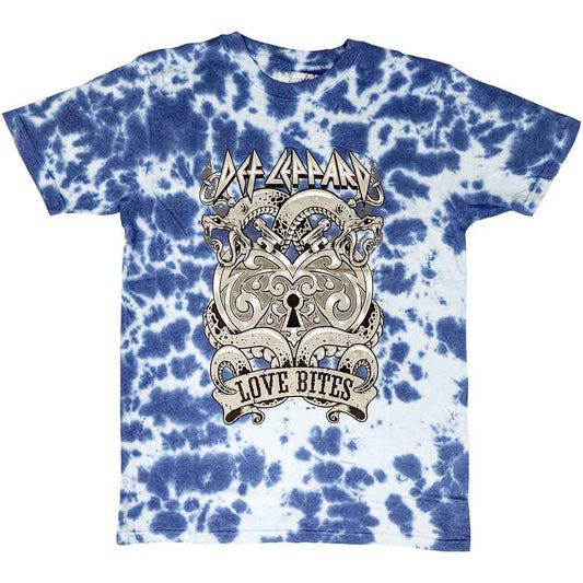 Def Leppard Love Bites T Shirt Blue Officially Licensed