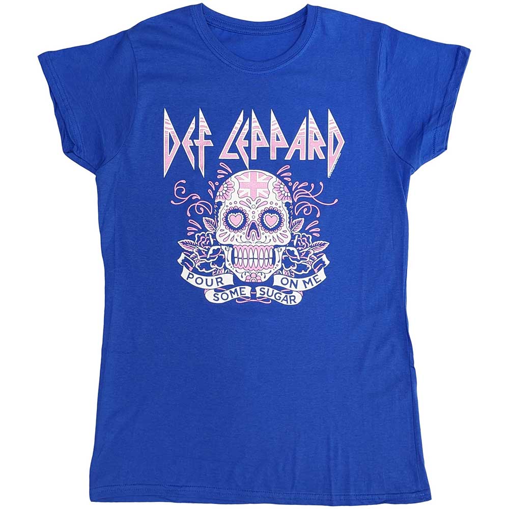 Def Leppard Pour Some Sugar On Me Skull Tour 2019 Officially Licensed Womens T Shirt