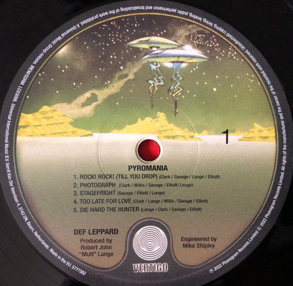 Def Leppard Pyromania Vinyl Record