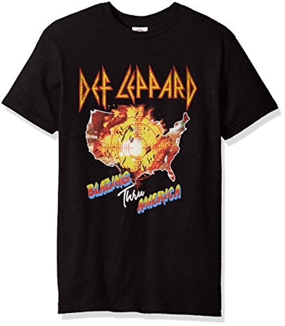 Def Leppard Blazing Thru America Mens T-shirt Officially Licensed
