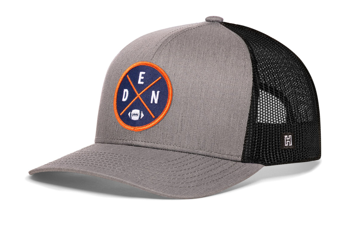 Denver Trucker Hat  |  Black DEN X Football Snapback