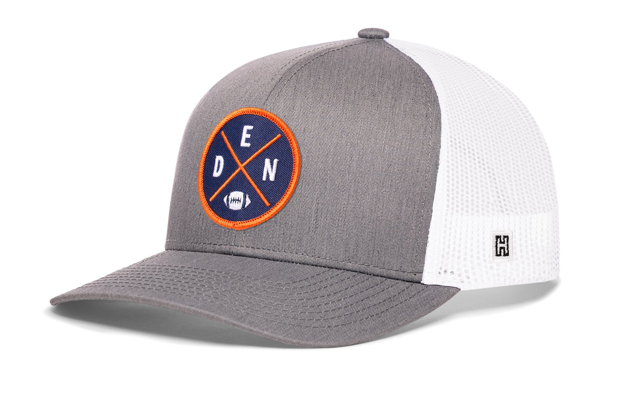 Denver Trucker Hat  |  Black DEN X Football Snapback