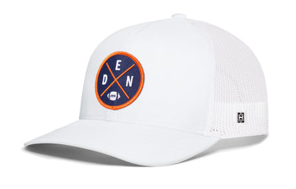 Denver Trucker Hat  |  Black DEN X Football Snapback