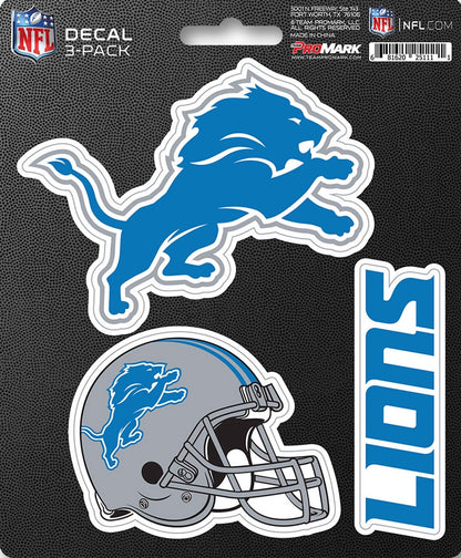 NFL Official Team Sticker Mats - Set of 3 Stickers Officially Licensed