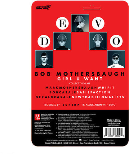Super7 - Devo - ReAction Figures Wv4 - Bob Mothersbaugh (The Girl You Want) (Collectible, Figure, Action Figure) |