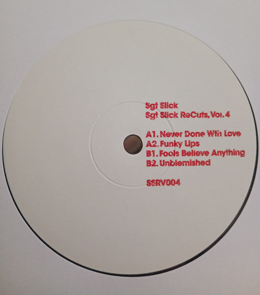 Sgt Slick ReCuts Vol. 4   Generic Vinyl Record