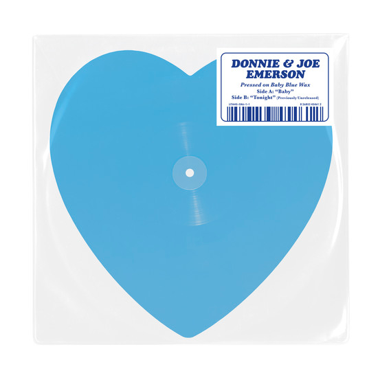 Baby Blue Heart Shaped 7" Vinyl Record