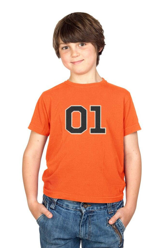 Dukes of Hazzard 01 Youth Kids T Shirt Orange