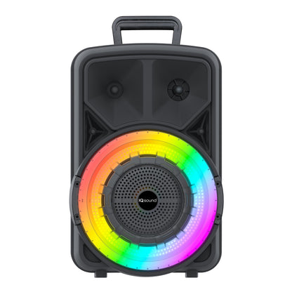 Supersonic Portable Bluetooth 8" Speaker w TWS, FM Radio & Vol-Mic Controls (IQ-5708DJBT)