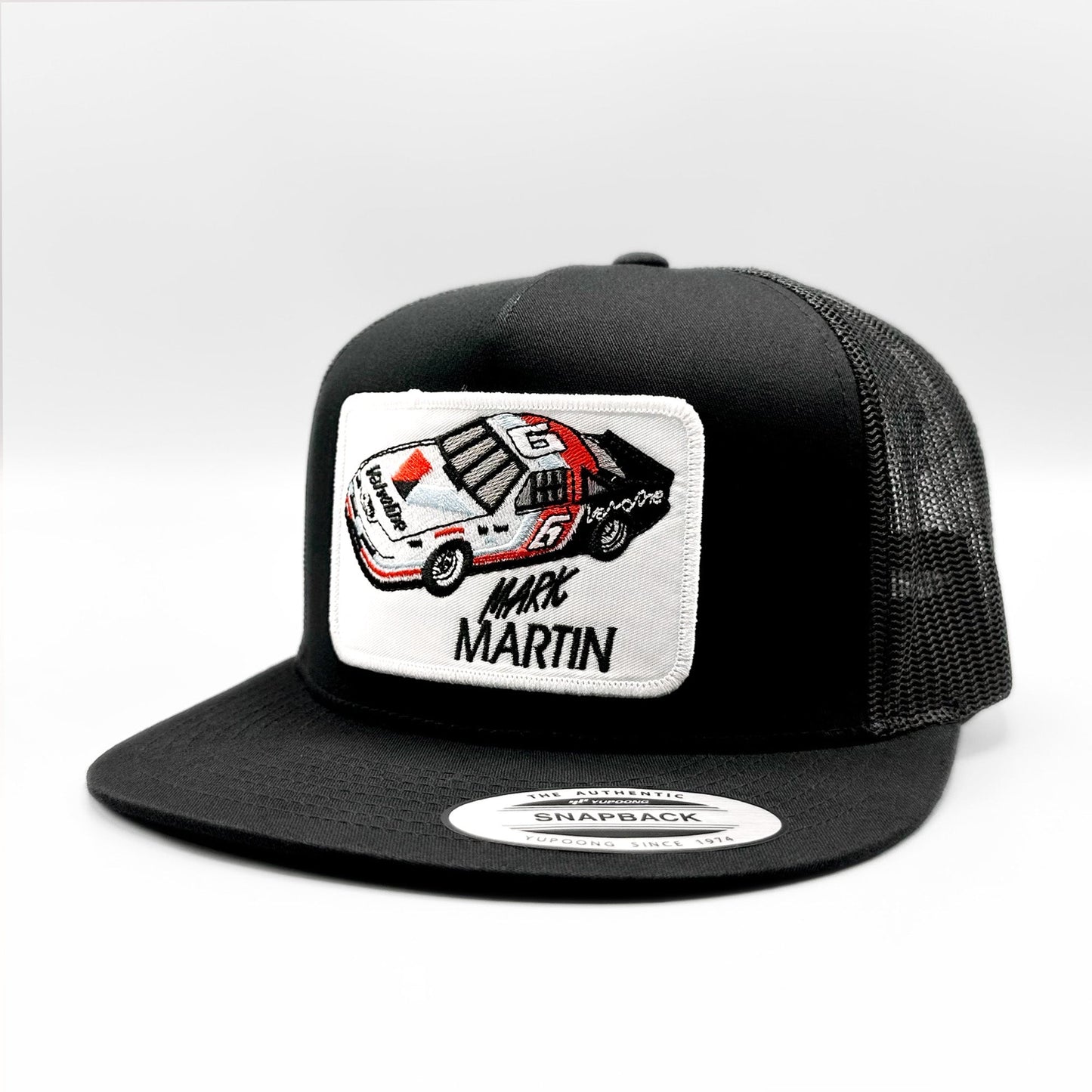Mark Martin Nascar Racing Snapback Trucker Hat Black