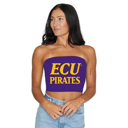 ECU Pirates Purple Womens Tube Top Officially Licensed