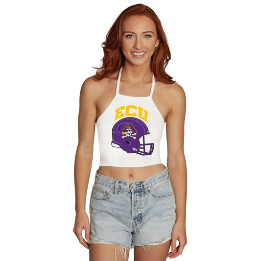 ECU Pirates White Womens Halter Top Officially Licensed