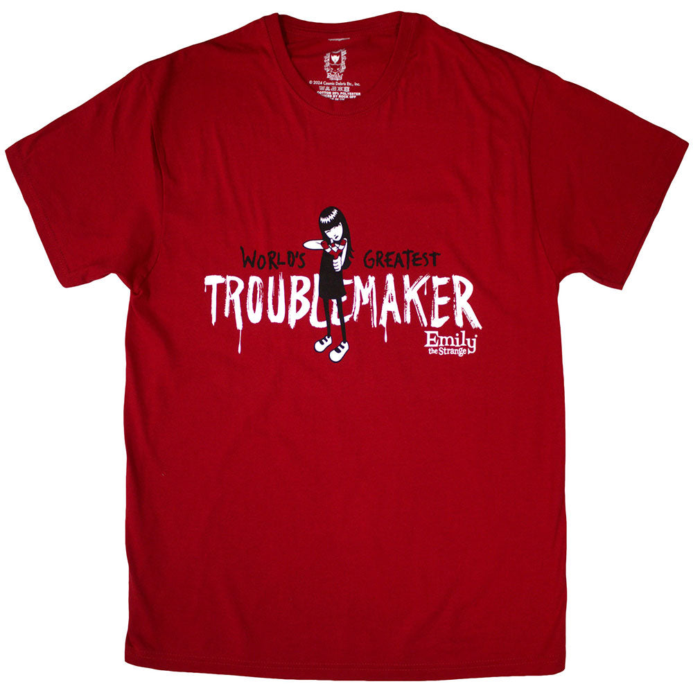 Emily The Strange Troublemaker Mens T Shirt Officially Licensed
